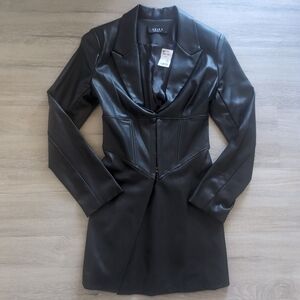 Akira Leather Corset Blazer